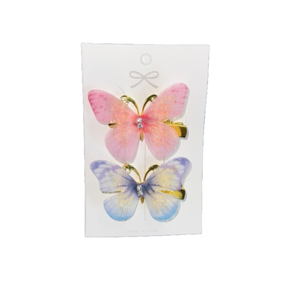 Set of 2 Butterfly Hair Clips Universal Hair Accessories 1.57 inches